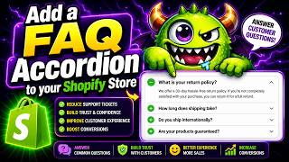 Add a FAQ Accordion on Shopify for Free (Frequently Asked Questions Section)