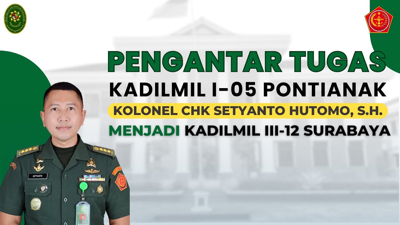 PENGANTAR TUGAS KADILMIL I-05 PONTIANAK