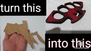 how to make a brass knuckles by wood