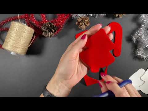 Простые ёлочные игрушки из фетра своими руками за 10 минут