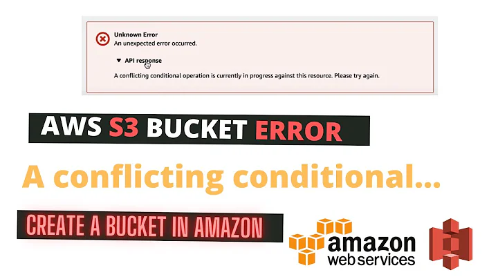 AWS S3 Error A conflicting conditional operation is currently in progress against this resource.