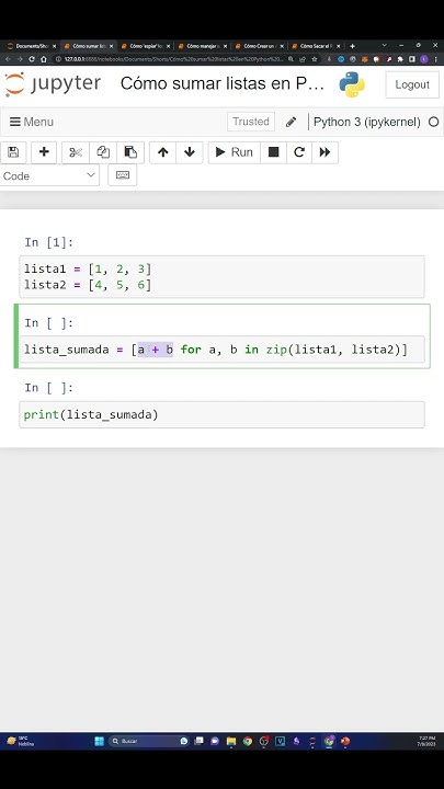 ¿Cómo sumar listas en Python sin Numpy? ¡Aprende aquí! - YouTube
