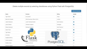 Delete multiple records by selecting checkboxes using Python Flask with PostgreSQL