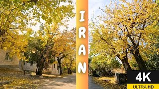 The most beautiful village in Iran in autumn - 4K autumn nature