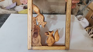 Wooden squirrel carving | wood carving for beginners