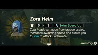 Zora Helm Gear Location Zelda Botw