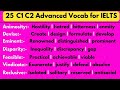 25 Advanced Words (C1 + C2) to Get a Band 9 in IELTS