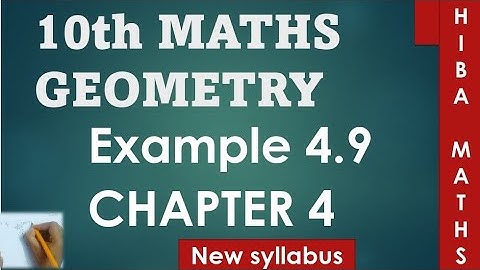 10th maths chapter 4 example 4.9