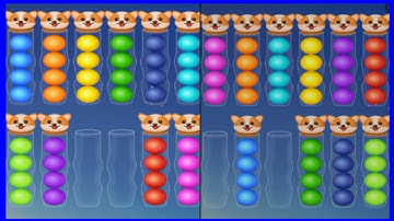 color ball sort wooden puzzle (level 394-400)