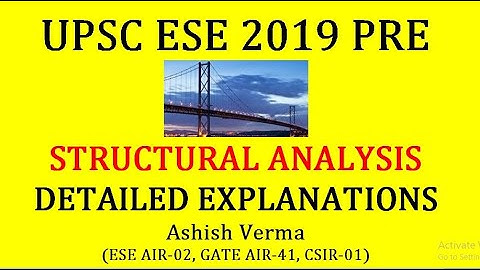 ESE 2019PRE|Structural Analysis|Detailed Explanations|Solutions with Concepts||Must Watch|IESGATEWiz