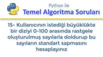 Python ile Sorular 15- Random sayı üreterek dizi oluşturmak