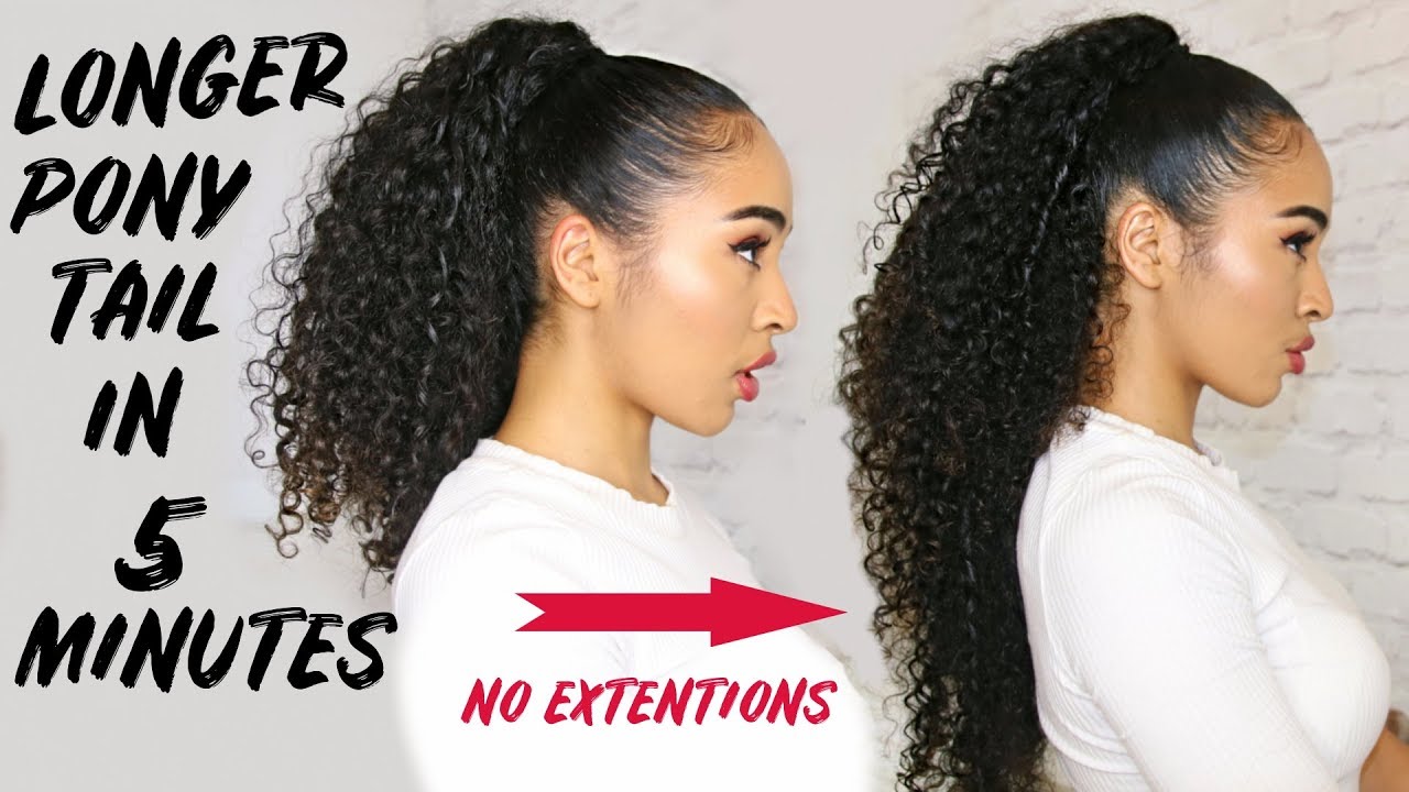 LONGER PONYTAIL IN 5 MINUTES - NO EXTENSIONS! NO TRICKS! Lana Summer -  YouTube