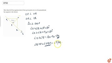 Show that of all line segments drawn from a given point not on it, the perpendicular line segmen...