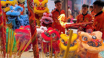 Múa Lân Sư Rồng Phi Anh Đường cúng Chùa Bà Thiên Hậu Chợ Lớn nhân dịp Lễ Khai Quang Điểm Nhãn 2026