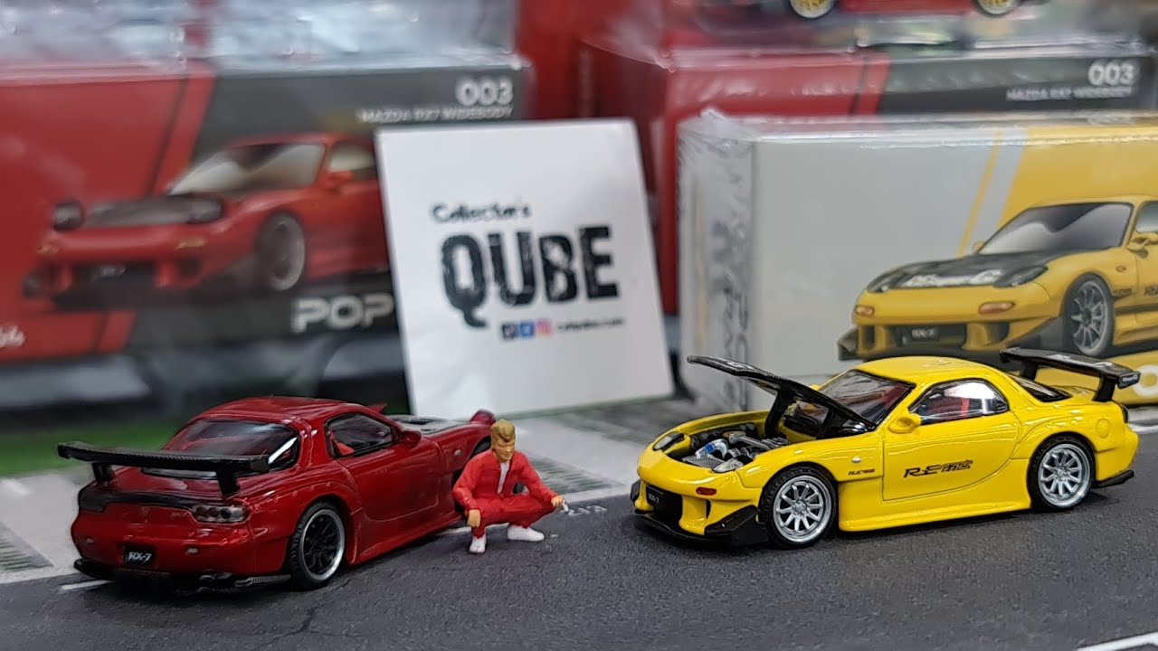 POP RACE　MAZDA　RX-7 POPRACE 1/64 Mazda RX7 Widebody Metallic Red (enigma