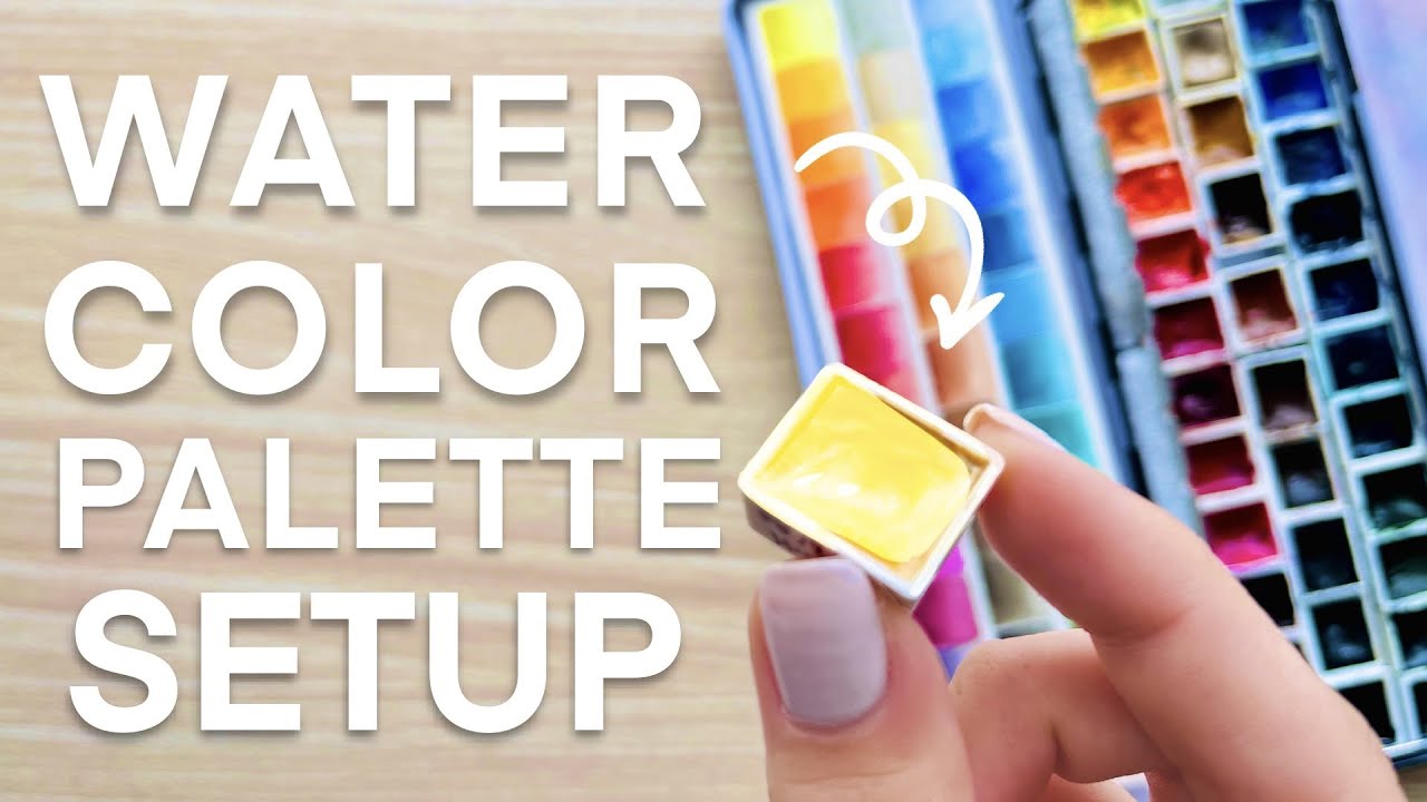 Setting up a new watercolor palette, I made a video about s…