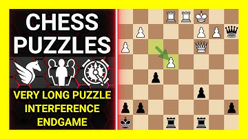 Chess Puzzles to Practice. Themes: Very long puzzle, Interference, Endgame. Learn Chess