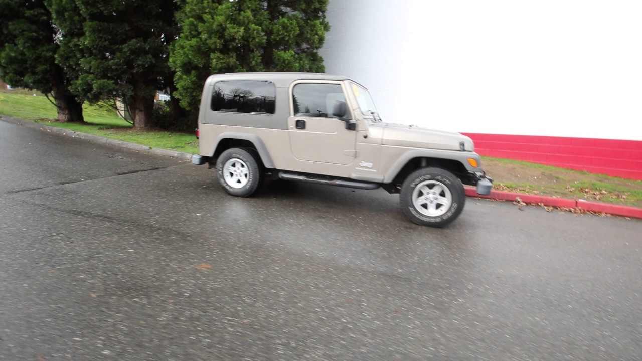 2006 Jeep Wrangler Unlimited | Light Khaki Metallic Clearcoat | 6P704074 |  Redmond | Seattle | - YouTube