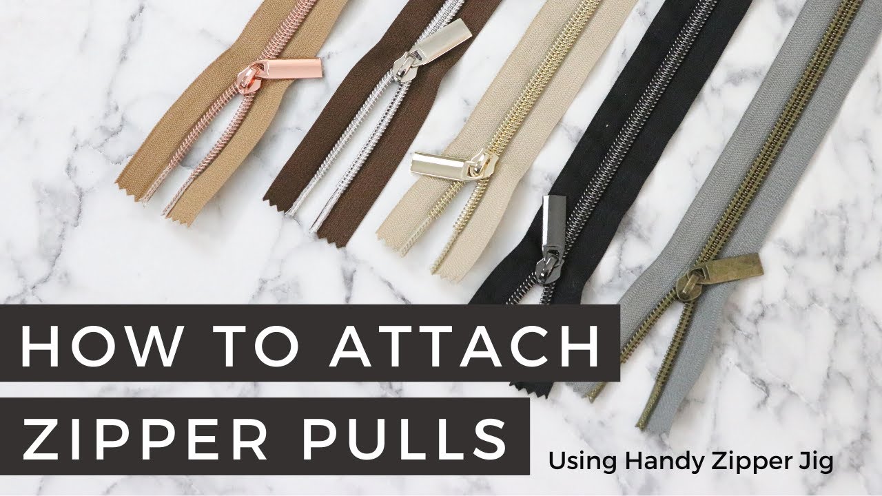 How to Install a Zipper Pull on Zipper Tape By-The-Yard Perfectly Every  Time! 