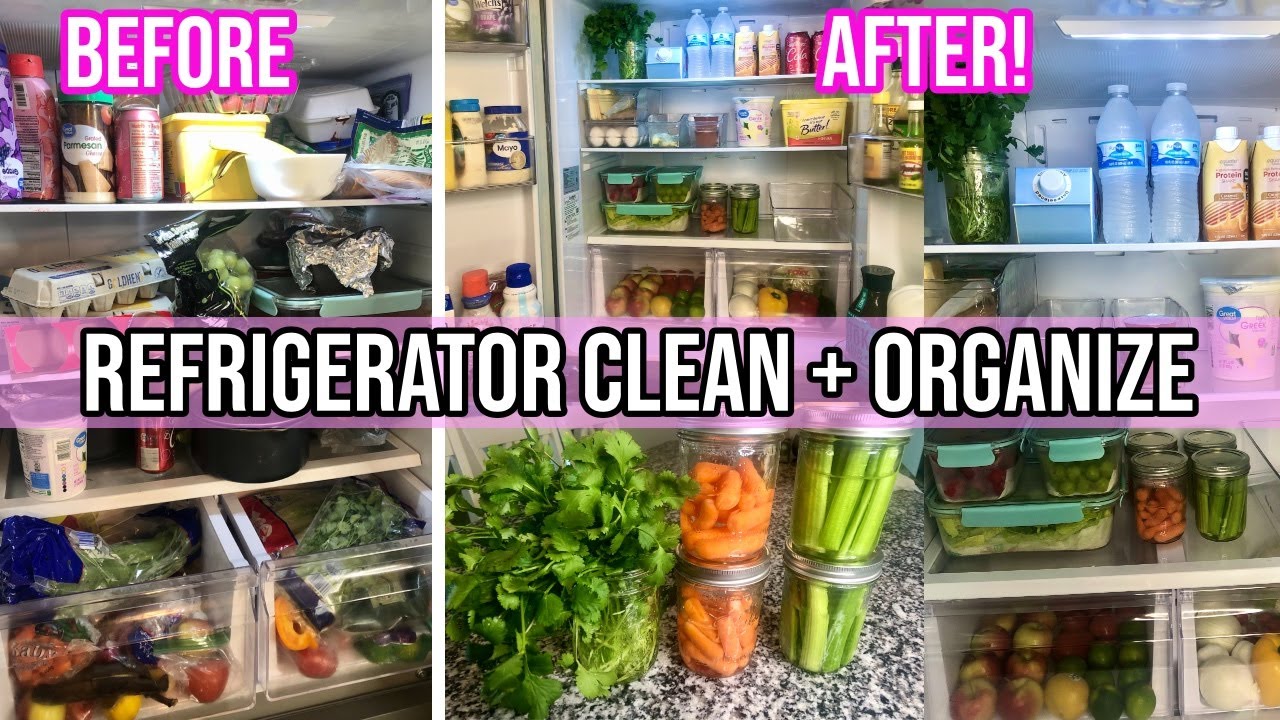 *NEW* ULTIMATE REFRIGERATOR CLEAN AND ORGANIZATION | Satisfying kitchen deep cleaning | Spring 2023