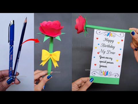 Unique Birthday card for loved ones ????/Easy birthday card ideas/DIY Paper Flower BOUQUET