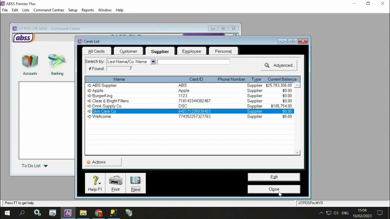SmartBusiness (POS) - ABSS(MYOB) Premier / Premier Plus Supplier ...