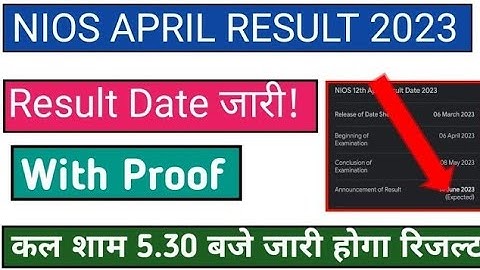 nios result 2023 april|nios|nios result|nios result 2023|nios new update|nios 12th result 2023