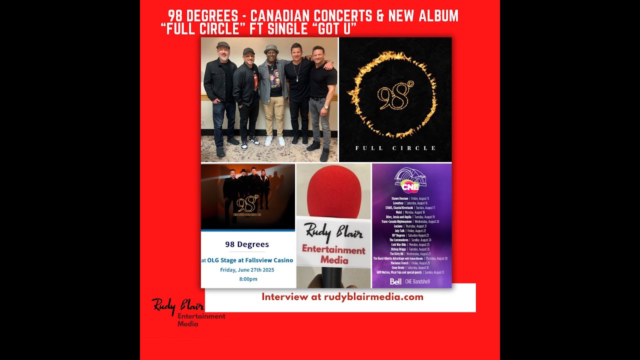Intv w Grammy Nominated R&B:Pop Group 98 Degrees On Canadian Concerts & New Album “Full Circle”