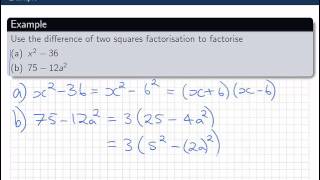 Factorising - Special rules
