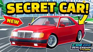🔥 New *SECRET CAR* Update And More in Car dealership tycoon! 🔥 New *SECRET CAR* Update And More in Car dealership tycoon!