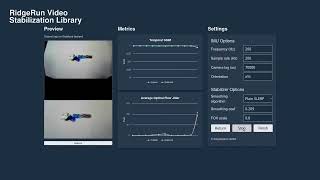 RidgeRun Video Stabilization - Tuning Tool Preview
