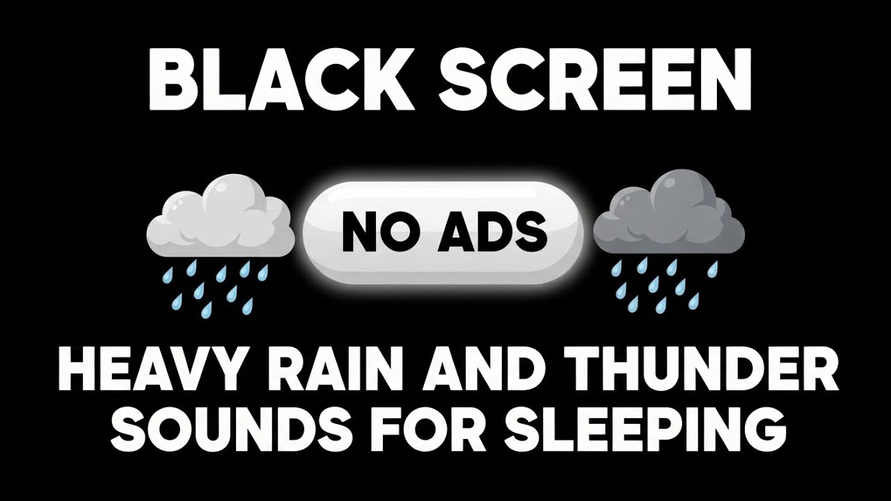 Rain on Car Sound for Sleeping BLACK SCREEN | Sleep and Relaxation - Dark Screen - Nature Sounds