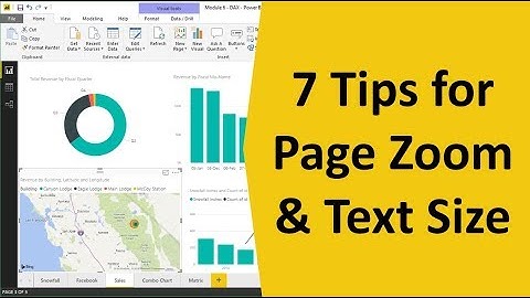 How to Change the Page Zoom and Text Size in Power BI