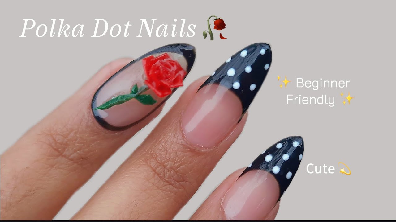 Вам обязательно понравятся эти ногти в горошек! 🌹 Метод «Кокон» x Гель x Ногти (подходит для начи...