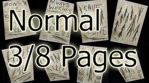 Slender Walkthrough Part 1: Normal - 3/8 Pages