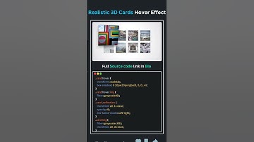 CREATE MIND-BLOWING 3D Cards with This CSS Hover Effect!  #coding #css