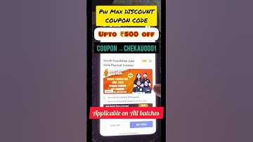 PW latest discount coupon code for CSIR NET,GATEand SET #pwcouponcode #pw #csirnet #gate #set