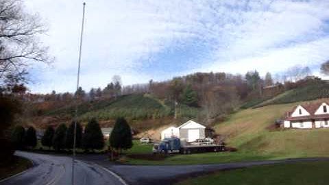 Crossing a floating bridge in Todd NC 10-23-09