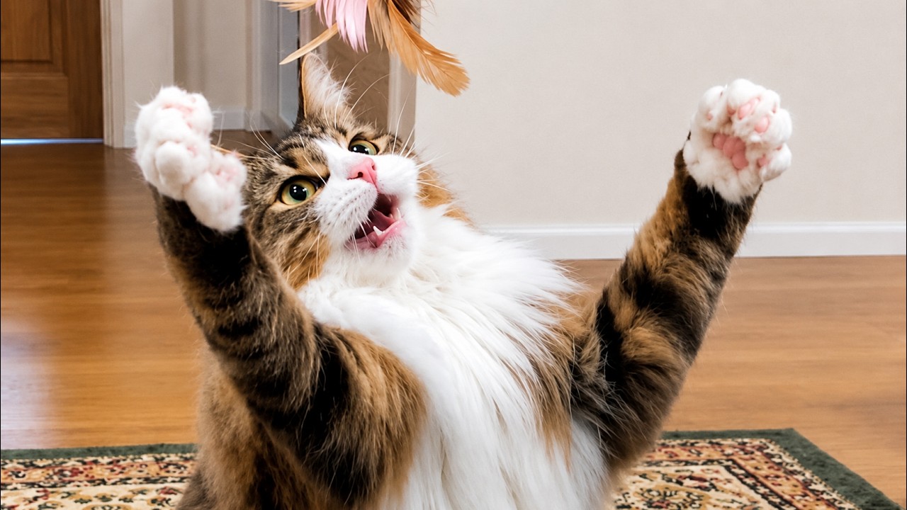 わんぱくすぎるデカ猫(9.2kg)が大暴走！本気のジャンプが可愛すぎるから見て【ノルウェージャンフォレスト】