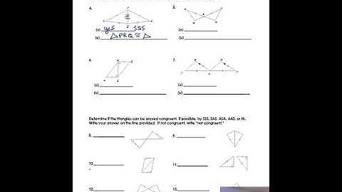 Unit 4 congruent triangles homework 4 congruent triangles answer key