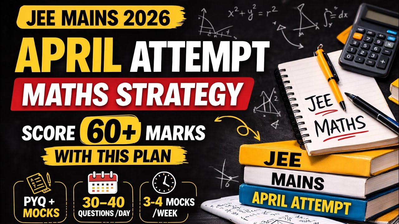 JEE Mains April Attempt Maths Strategy 2026 | Score 60+ Marks in Maths# ...