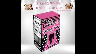 MINI CEREAL BOX WRAPPER ASSEMBLY DIY PT 3 - PHOTOSHOP TUTORIAL - BARBIE PARTY