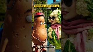 "Poor Potato ❤️ Rich Cauliflower ☺ " #funny #usacontent #potato