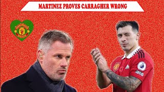 Lisandro Martinez embarrasses Jamie Carragher, 😂 shows him who is the boss 🔴
