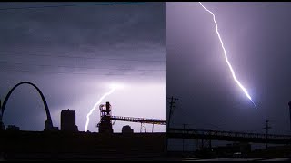 Loud sonicbooming positive lightning over St. Louis at 6,000fps