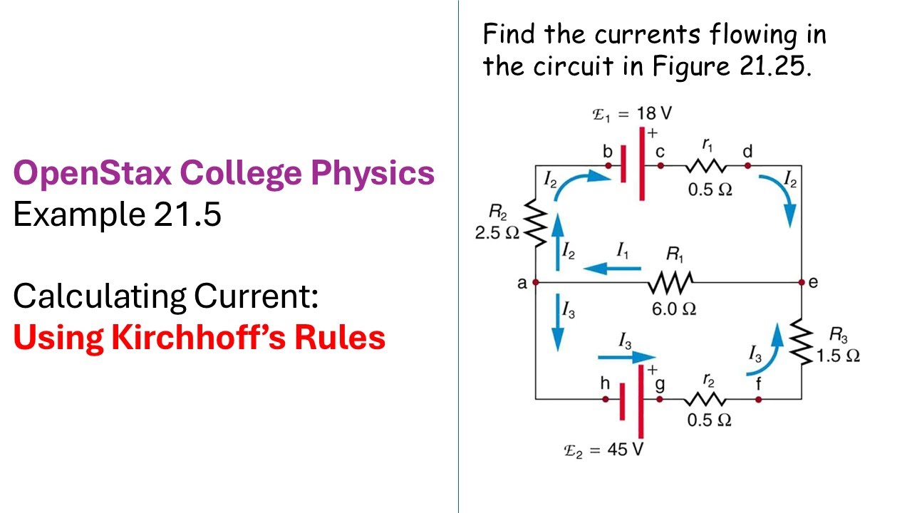 OpenStax College Physics | Example 21.5 | Calculating Current