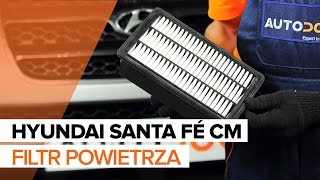 Jak wymienić Filtr powietrza silnika HYUNDAI SANTA FÉ II (CM) - przewodnik wideo