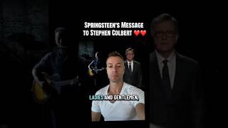 Bruce Springsteen Sends Emotional Message To Colbert #Colbert #Springsteen #Politics