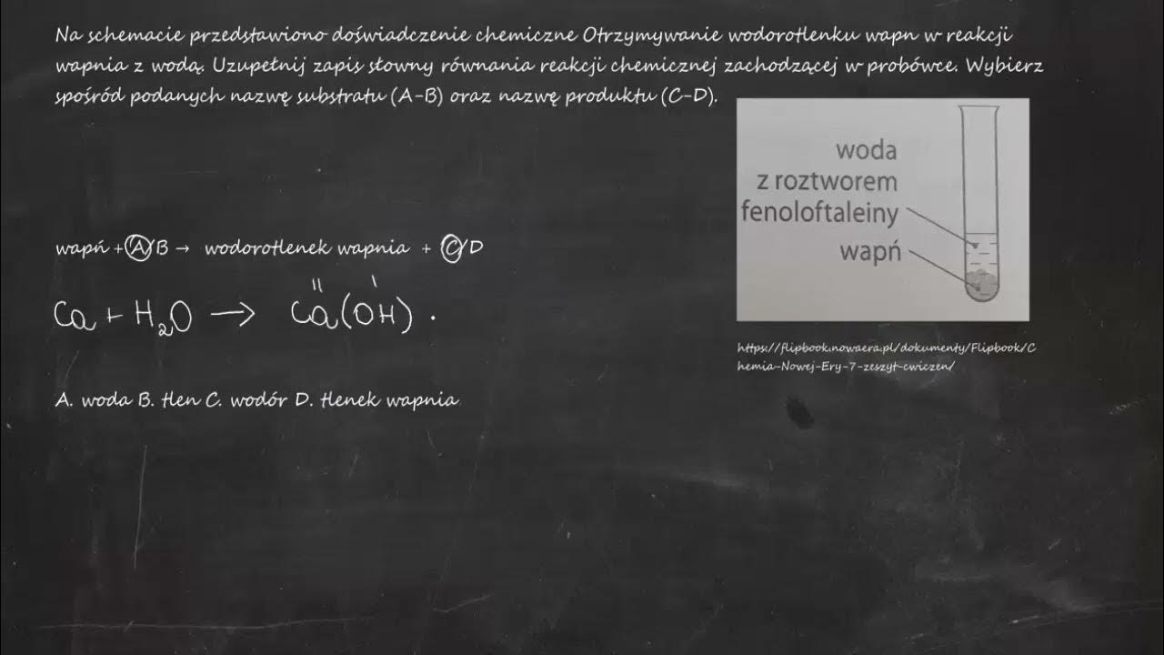 Otrzymywanie Wodorotlenku Na schemacie przedstawiono doświadczenie chemiczne Otrzymywanie
