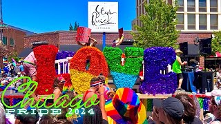 [4K] 🏳️‍🌈Chicago Pride Parade | Chicago Walking Tour 2024 | Pride Parade Chicago | Virtual Walk